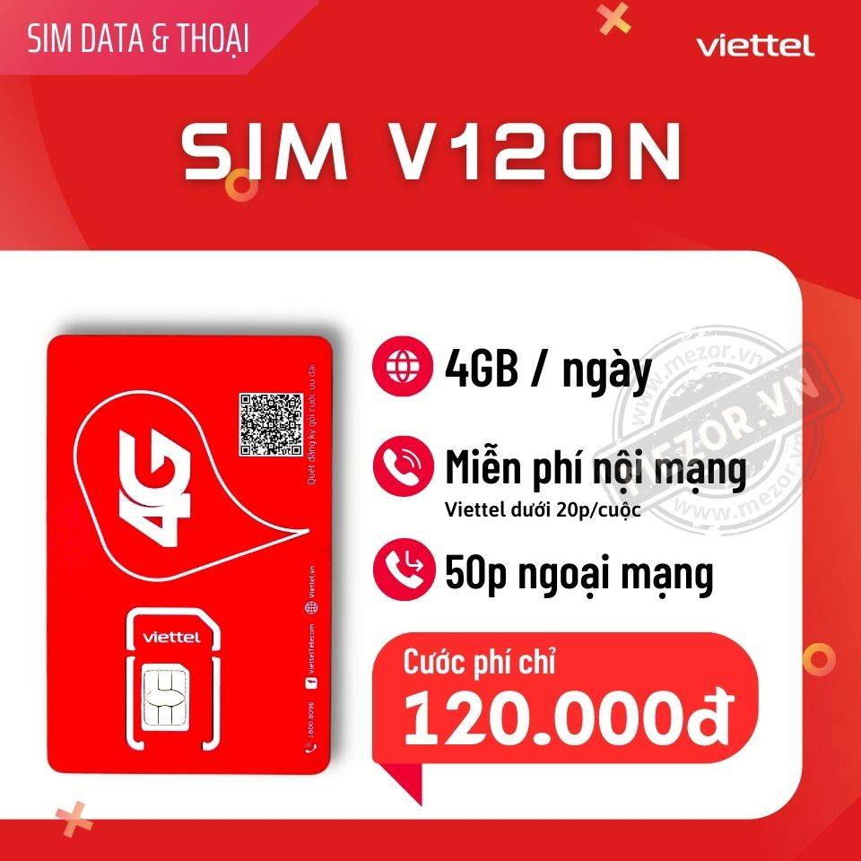 1 năm gói v120k của Viettel