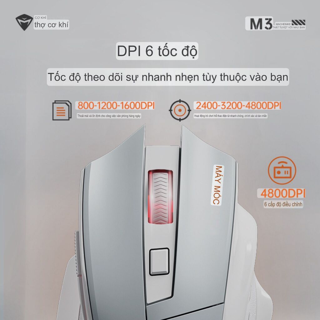 Chuột Gaming Không Dây Machenike M3 - Ảnh 2