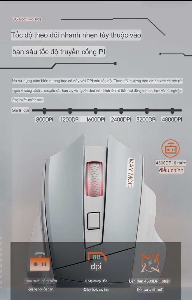 Chuột Gaming Không Dây Machenike M3 - Ảnh 7