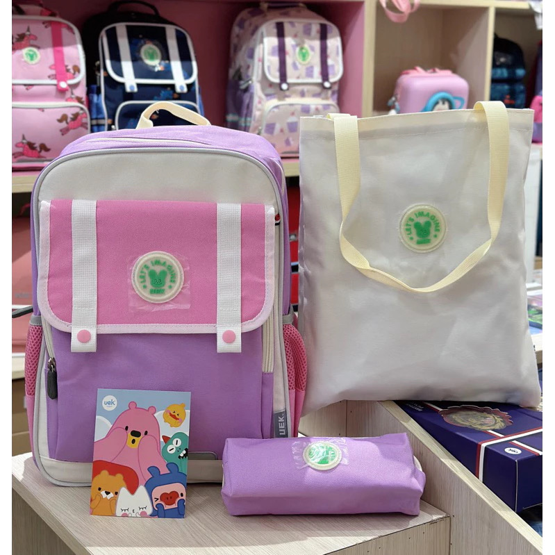 Set 3 balo + túi học thêm + hộp bút UEK hàng chính hãng - Ảnh 2