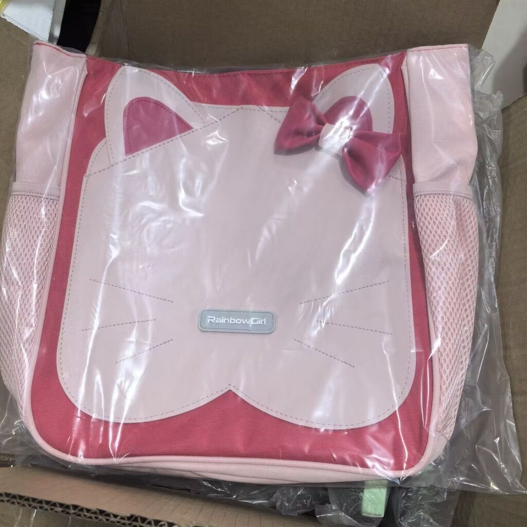 Túi học thêm hình mèo cho bé có mặt mèo full da - Ảnh 5