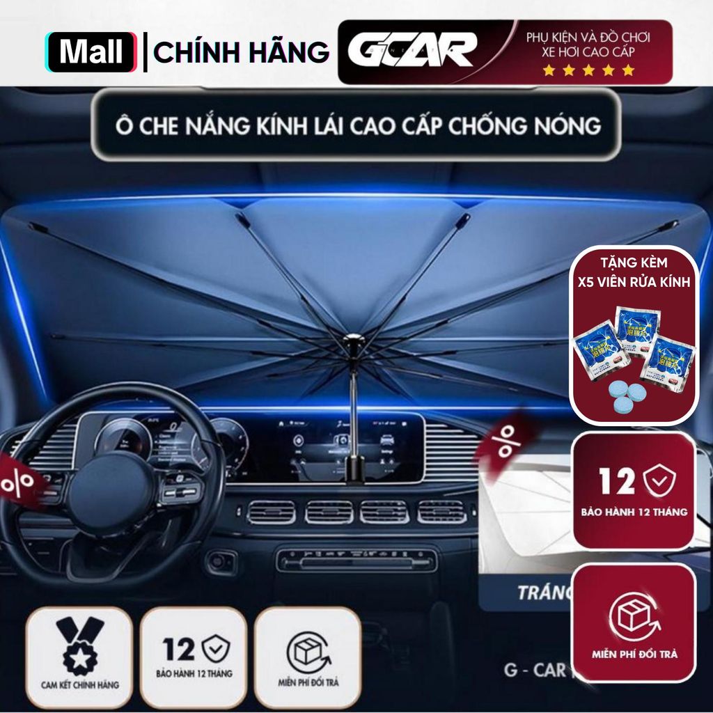 Ô Dù Che Nắng Ô Tô Kính Lái GCAR Cao Cấp Cho xe SUV - BÁN TẢI - CUV - MPV - SEDAN  giúp Chống Nóng C