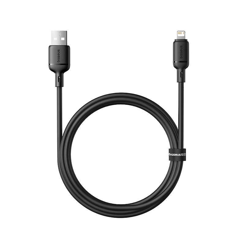 Cáp Sạc Nhanh Baseus Silky 2.4A USB to Ln | Dây PVC Mềm Mại, Dẻo Dai Chống Rối