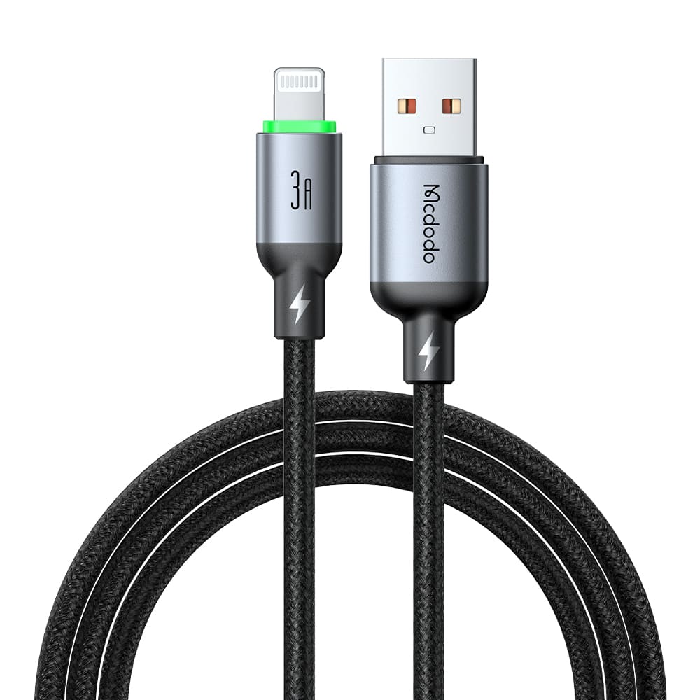 Cáp Sạc Mcdodo Cab Luma 3A USB to Ln | Có Đèn LED Báo Sạc Xanh