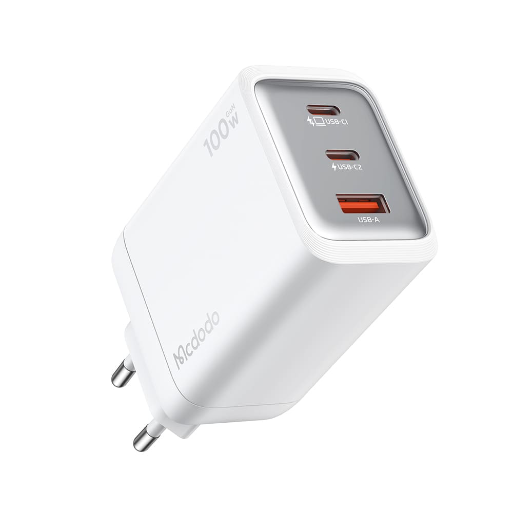 Cốc Sạc Nhanh Mcdodo Gana Mini 100W | 3 Cổng Sạc, Sạc Nhanh Laptop Điện Thoại, 2Type-C + USB