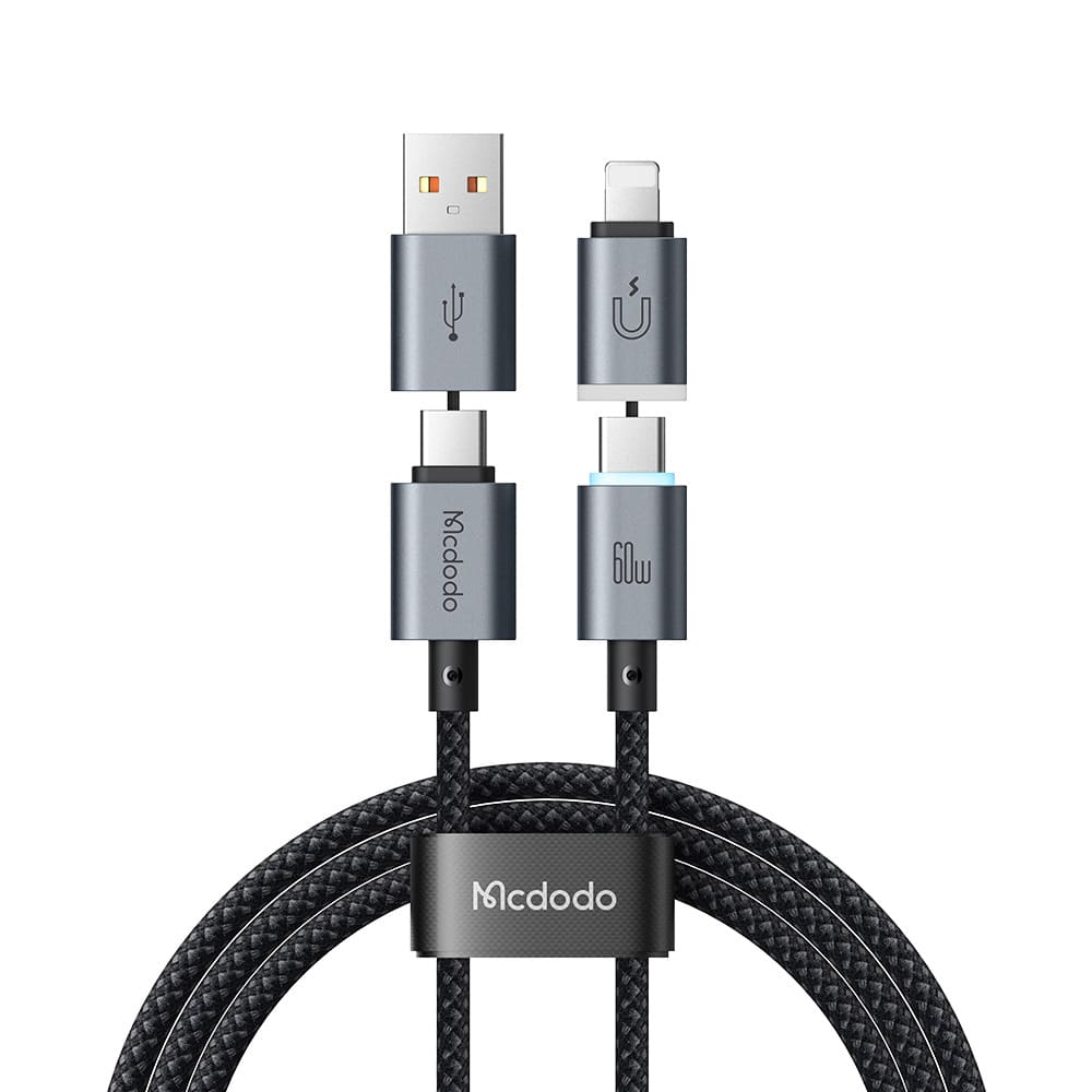 Cáp Sạc Đa Năng Mcdodo Nexus 4 in 1 USB/Type-C to Type-C/Ln 60W | Sạc Laptop, Điện Thoại, Chống Rối