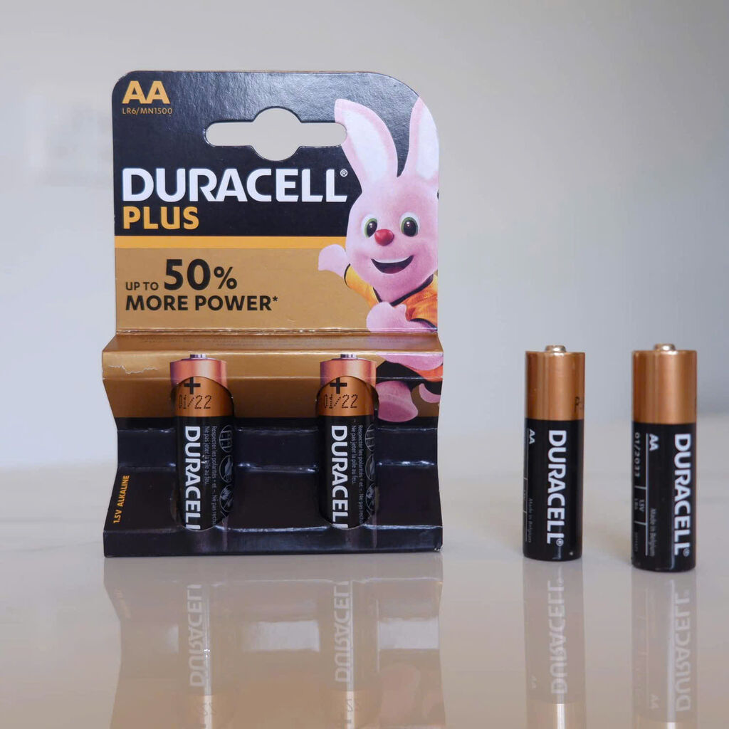 Vỉ 2 viên Pin tiểu AA Duracell Plus dung lượng cao,pin Alkaline hạn 2033 KM
