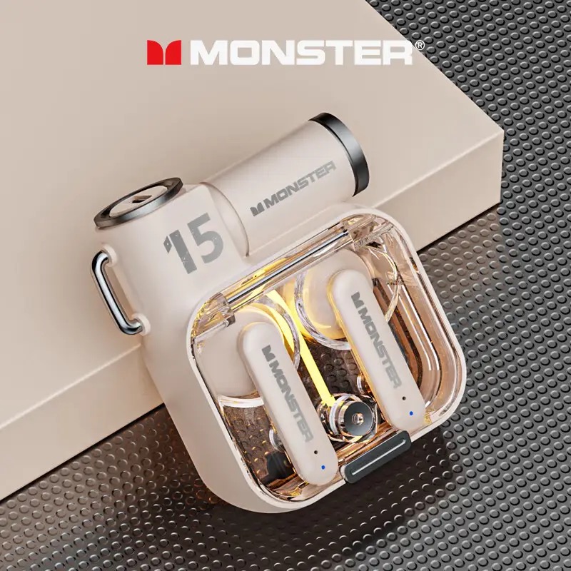 Tai nghe MONSTER XKT15 Bluetooth – Âm thanh sống động, thiết kế cực chất / Màu Be Kem