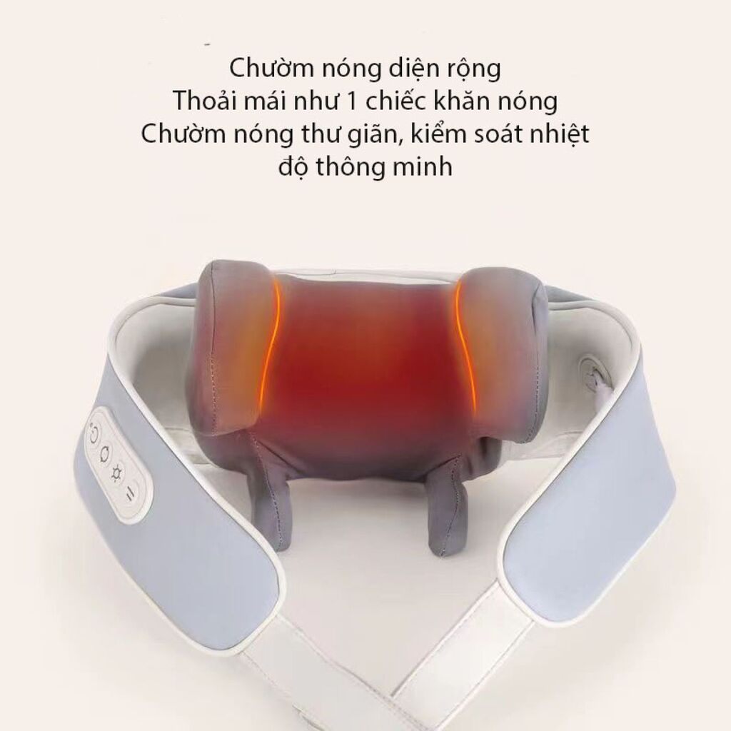Máy Massage Cổ Vai Gáy 6D Giảm Đau Mỏi Thư Giãn Cho Văn Phòng Người Cao Tuổi