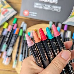 Bộ bút 48 màu Acrylic Paint Marker P&U Art Supplies