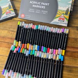 Bộ bút 48 màu Acrylic Paint Marker P&U Art Supplies