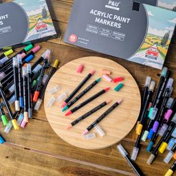 Bộ bút 48 màu Acrylic Paint Marker P&U Art Supplies