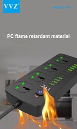 Ổ cắm điện thông minh 4 ổ cắm, 8 cổng usb, 2 cổng PD chính hãng VVZ, Model: V…