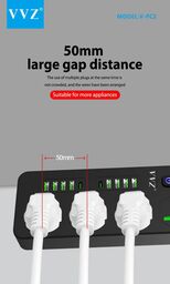 Ổ cắm điện thông minh 4 ổ cắm, 8 cổng usb, 2 cổng PD chính hãng VVZ, Model: V…