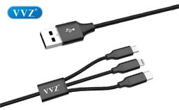Cáp 3 đầu đa năng Lightning, Micro, Type C, hãng VVZ, Model: V - S05