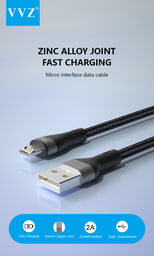 Cáp 30cm chân Micro, Type C, iPhone dây dù hãng VVZ, model: V - M15A