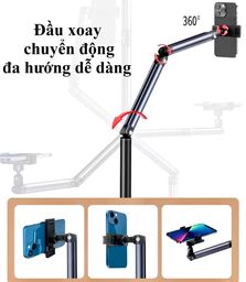 Cây giá đỡ điện thoại L01 tay dài xoay các góc