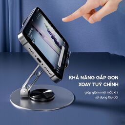 Giá đỡ điện thoại kim loại K72 xoay 360 độ