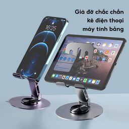 Giá đỡ điện thoại kim loại K72 xoay 360 độ
