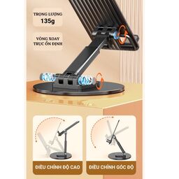 Giá đỡ điện thoại xoay 360 độ K39B