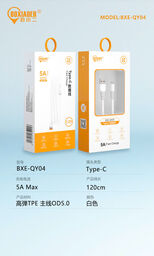 Cáp 5A chân Type C dây to OD 5.0mm hãng BXE, Model: BXE - QY04