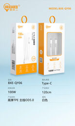 Cáp 100w Type C to Type C hãng BXE dây to OD 5.0mm, model: BXE - QY06