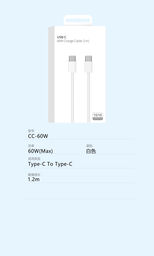 Cáp C to C 60w hãng BXE, Model: CC60w Cable