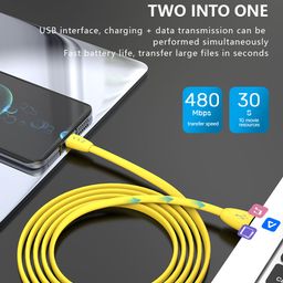 Dây sạc Micro và Type C hãng VVZ cùng màu, dây mềm, Model: M5 và C5
