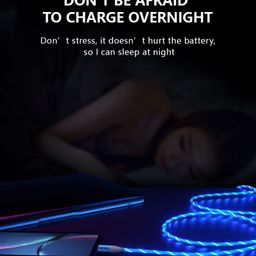 Dây sạc led phát sáng hãng VVZ chân Micro và Lighting