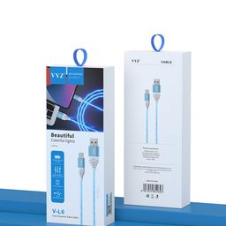 Dây sạc led phát sáng hãng VVZ chân Micro và Lighting