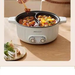 Nồi lẩu điện 2 ngăn Sacon đa năng, 2 vùng điều khiển độc lập 5L