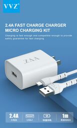 Bộ sạc 2.4A chân Micro chính hãng VVZ, Model: V - TM1