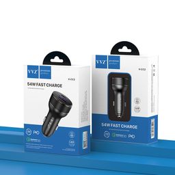 SẠC Ô TÔ 2 CỔNG SẠC NHANH 54W HÃNG VVZ - CC2