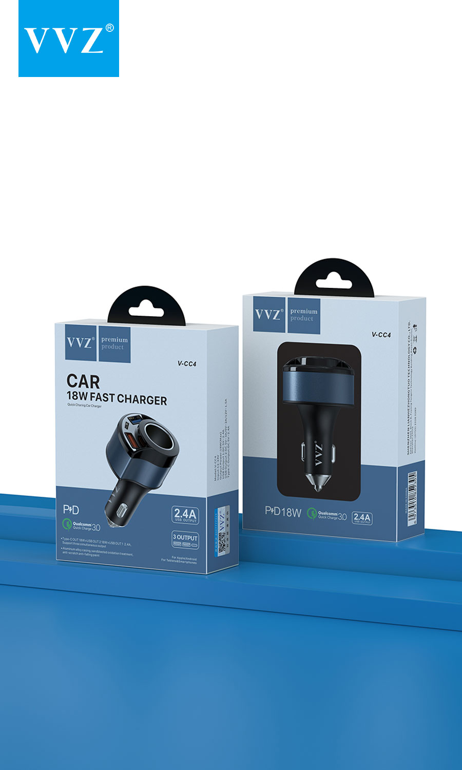 SẠC Ô TÔ THÊM 1 CỔNG CHIA HÃNG VVZ - CC4