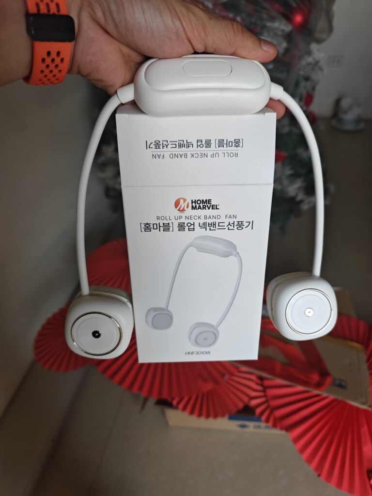 Quạt Đeo Cổ Tích Điện 3 Tốc Độ, Ống Quạt Silicon Uốn Cong 360°