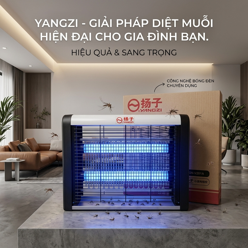 Đèn bắt muỗi điện hãng YANGZI 6W, size 25cm