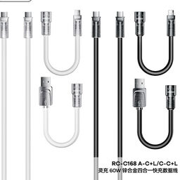 Cáp sạc nhanh Lyncharge Series 60W 4-in-1 Zinc Alloy RC-C168 A-C+L/C-C+L