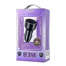 Tẩu sạc nhanh ô tô REMAX RCC327 83W PD+QC 2USB+1Type C