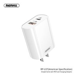 Củ sạc nhanh REMAX RP-U37 EU/US 18W PD+QC USB+Type C
