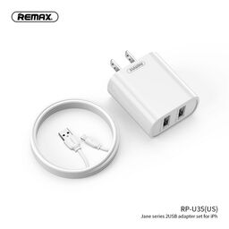 Bộ củ cáp sạc nhanh REMAX Set RP-U35 2.1A 2 cổng USB