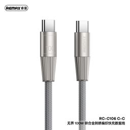 Cáp sạc nhanh bọc dù REMAX RC-C106 C-C 1.2M 100W (Type C To Type C)