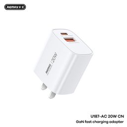Cốc sạc nhanh 20W Remax GaN Fast Charger U187-AC20W