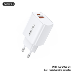 Cốc sạc nhanh 20W Remax GaN Fast Charger U187-AC20W