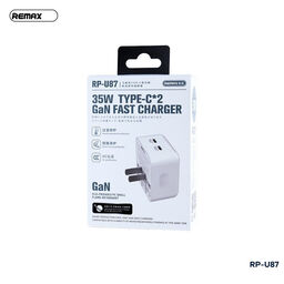 Củ sạc nhanh REMAX RP-U87 GaN 35W PD+QC 2 cổng Type C