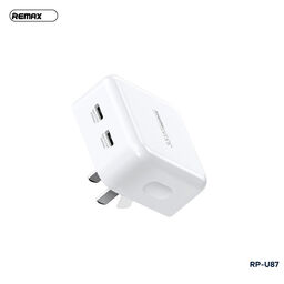 Củ sạc nhanh REMAX RP-U87 GaN 35W PD+QC 2 cổng Type C