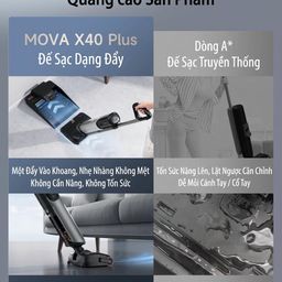 Máy hút bụi & lau sàn Deerma MOVA X40 Plus - Pro, lau và giặt nước nóng 90 độ
