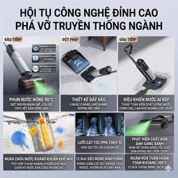 Máy hút bụi & lau sàn Deerma MOVA X40 Plus - Pro, lau và giặt nước nóng 90 độ