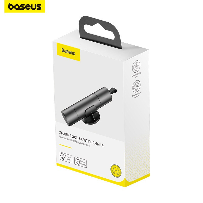 Dụng cụ sinh tồn , búa thoát hiểm Baseus Sharp Tool Safety Hammer (tích hợp Dao cắt và phá kính)