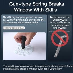 Dụng cụ sinh tồn , búa thoát hiểm Baseus Sharp Tool Safety Hammer (tích hợp Da…