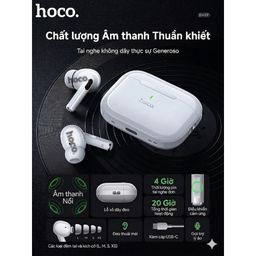 Tai nghe không dây Hoco EW59, Bluetooth 5.3, chức năng sạc không dây từ tính,…